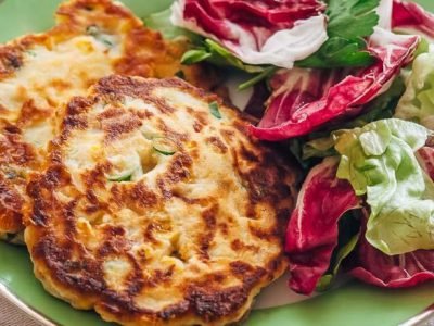 Оладьи с кукурузой и беконом