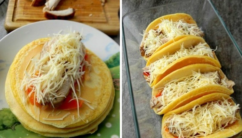 оладьи с начинкой