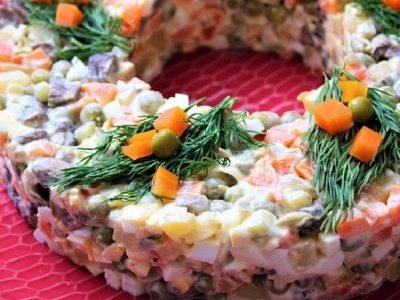 «Несоветский» оливье без колбасы и мяса