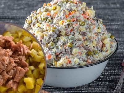 Оливье с тунцом по-испански