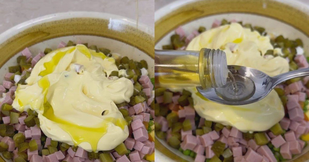 оливье с уксусом