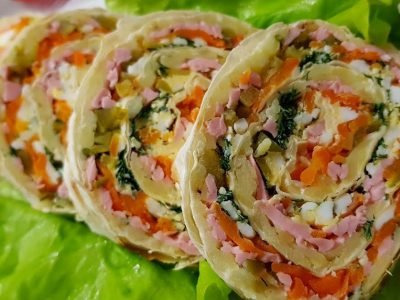 Оливье в лаваше