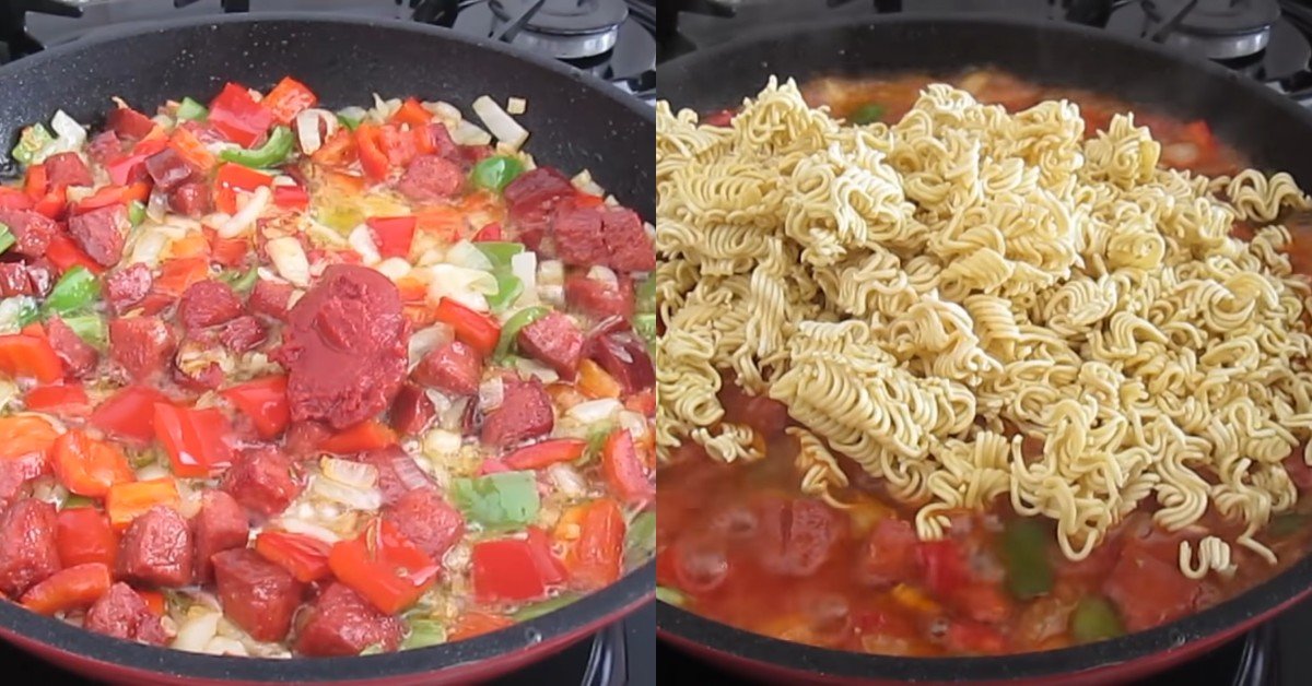 омлет с овощами