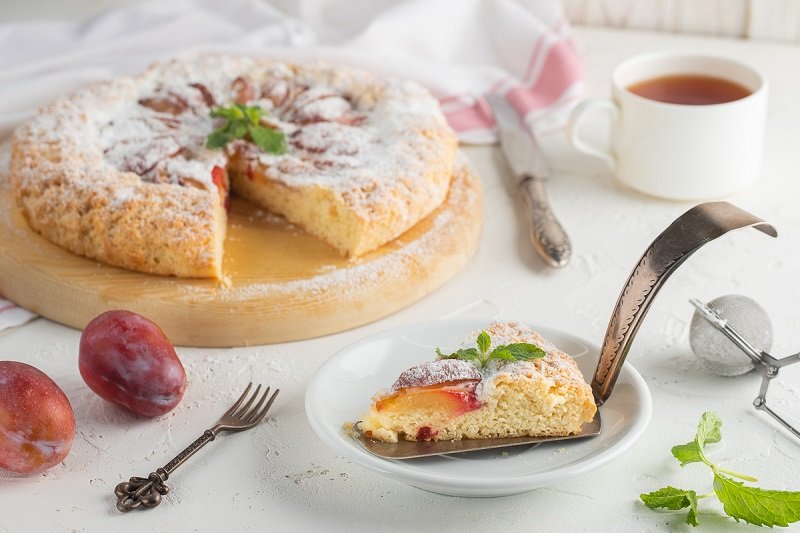 подача готового пирога