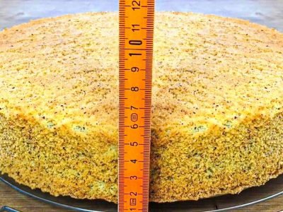 Высокий ореховый бисквит для торта