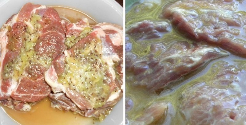 мясо в маринаде