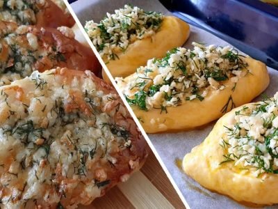 Открытые булочки с сыром