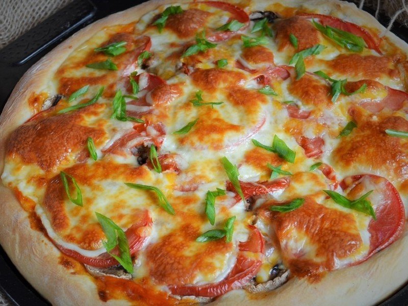 открытый пирог с фаршем