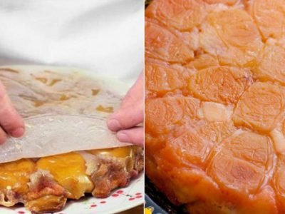 Открытый пирог с яблоками