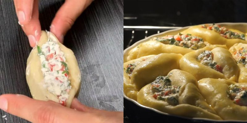 отрывной пирог с начинкой