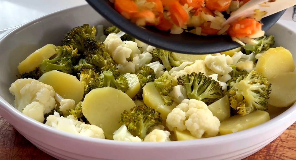 овощи под сырной шапочкой