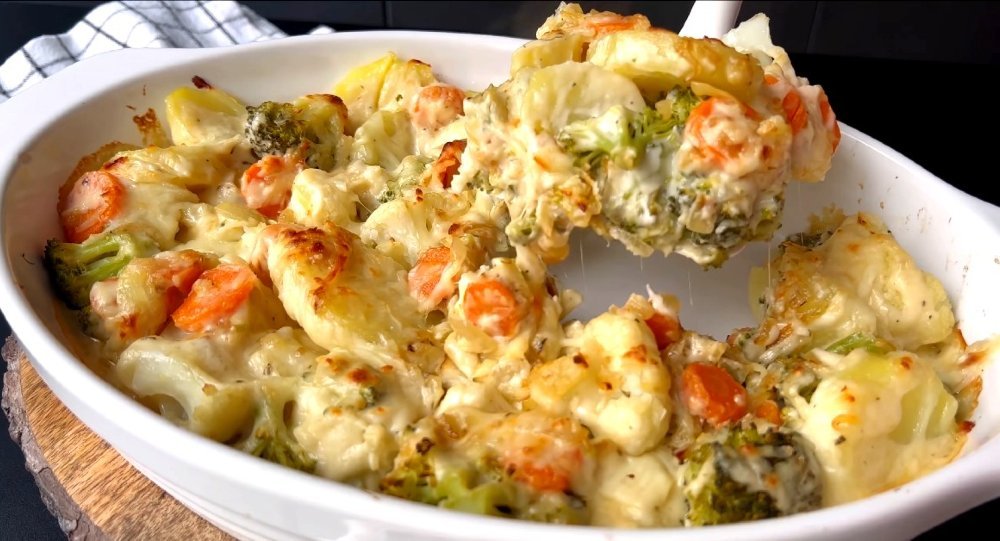 овощи под сырной шапочкой