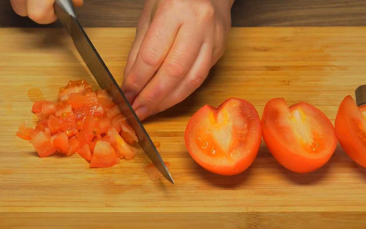 нарезка помидоров