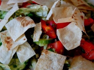 Овощной салат «Фаттуш» с лавашем