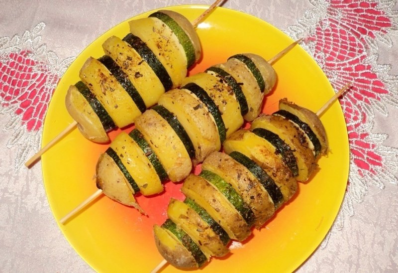 шашлык из овощей