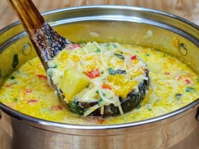 Овощной суп с макаронами без мяса