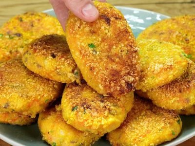 Овощные котлеты на сковороде