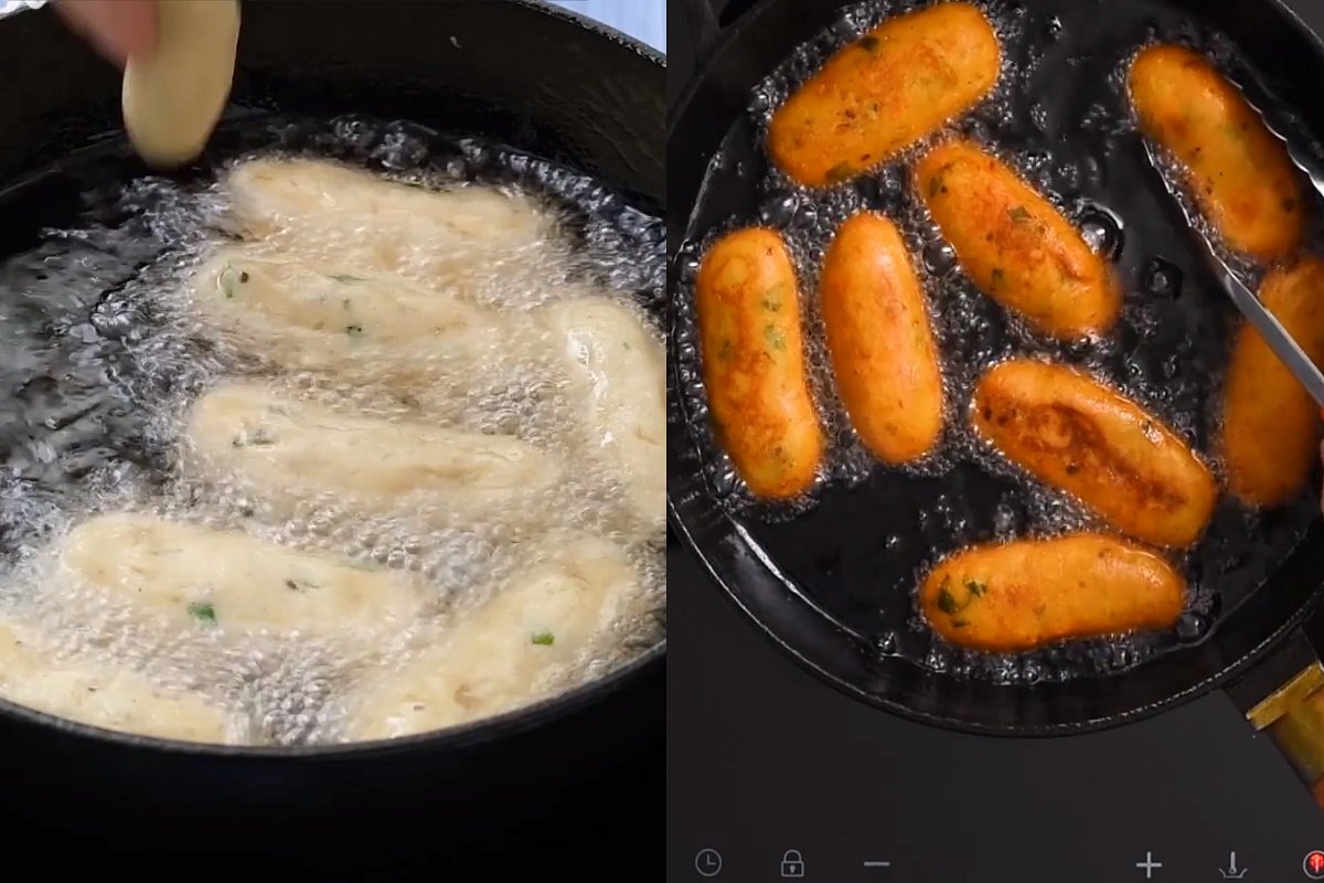 картофельные крокеты с баклажанами