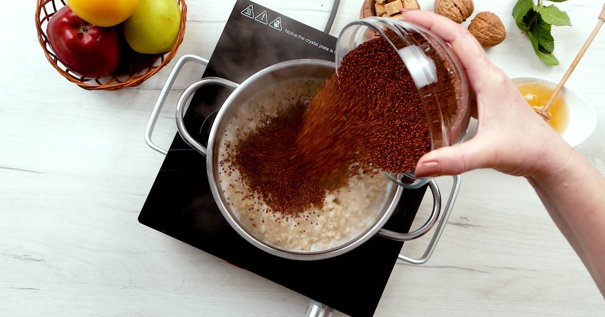 добавление киноа к овсянке