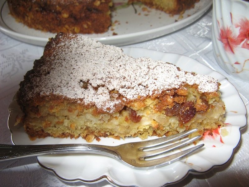 овсяный пирог с абрикосами