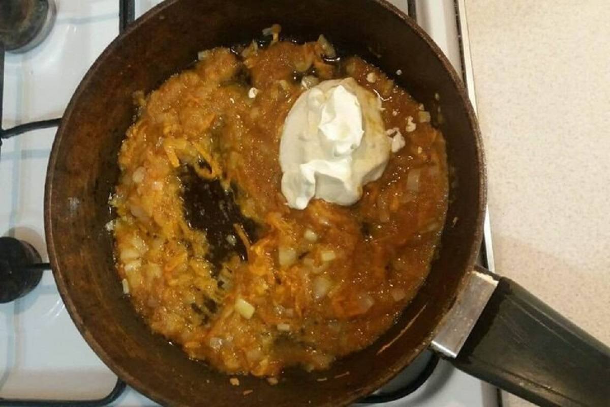 добавление сметаны