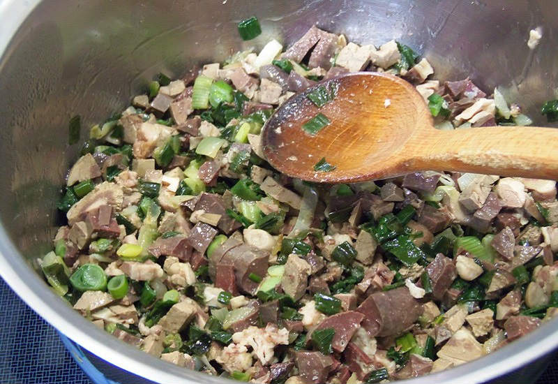 ливер с луком