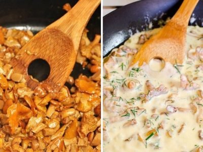 Паста с лисичками в сливочном соусе