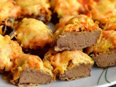 Печень по-французски в духовке