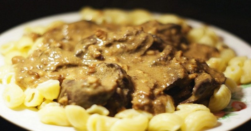 готовая тушеная печень