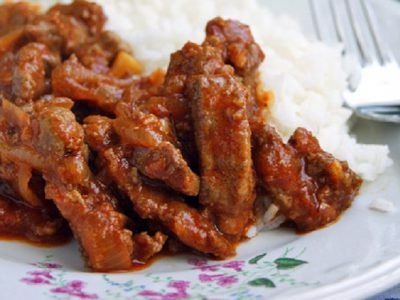 Печень в соусе