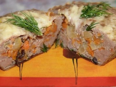 Печеночные кексы с начинкой