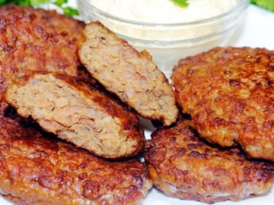 Печеночные котлеты с картофелем