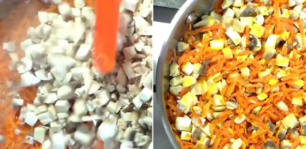 печеночный торт с грибами