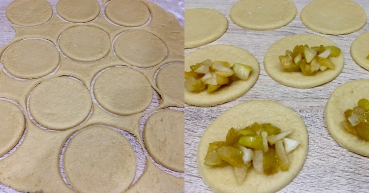 ракушки с яблоком