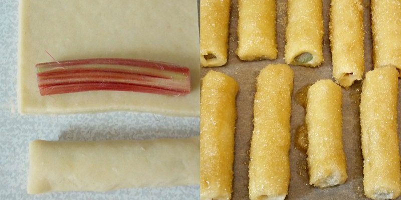 сахарное печенье с ревенем