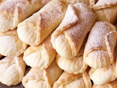 Ароматное печенье на кефире с творожной начинкой