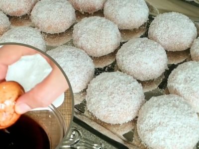 Кокосовое печенье в сиропе из варенья