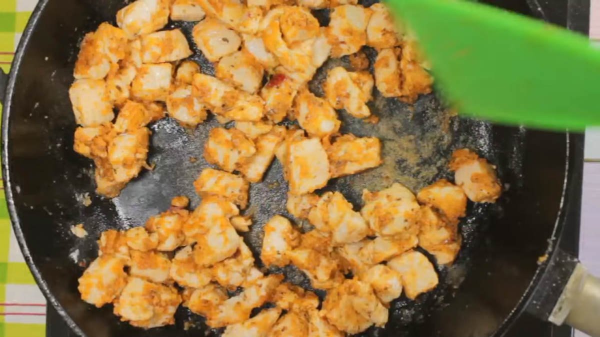 курица с мукой