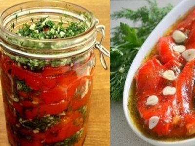 Перец с чесноком на зиму