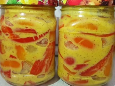 Болгарский перец в горчичном маринаде: заготовка на зиму