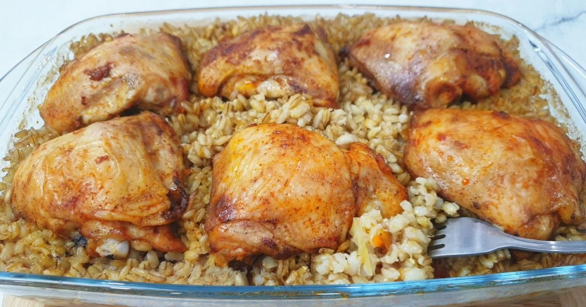 перловка с курицей в духовке