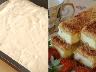 Песочный пирог с творогом