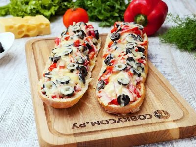 Пицца из багета