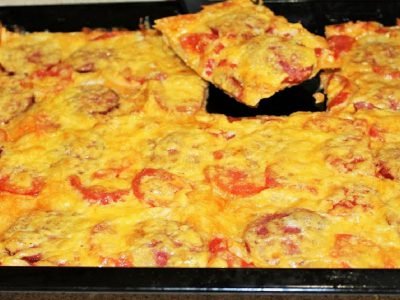 Домашняя пицца из лаваша в духовке