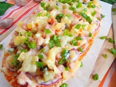 Пицца на хлебе