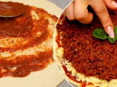 Домашняя пицца с фаршем