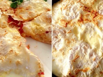 Пирог из лаваша с сыром