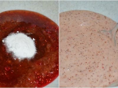 Пирог на кефире с вареньем