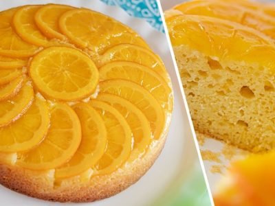 Пирог-перевертыш с апельсинами