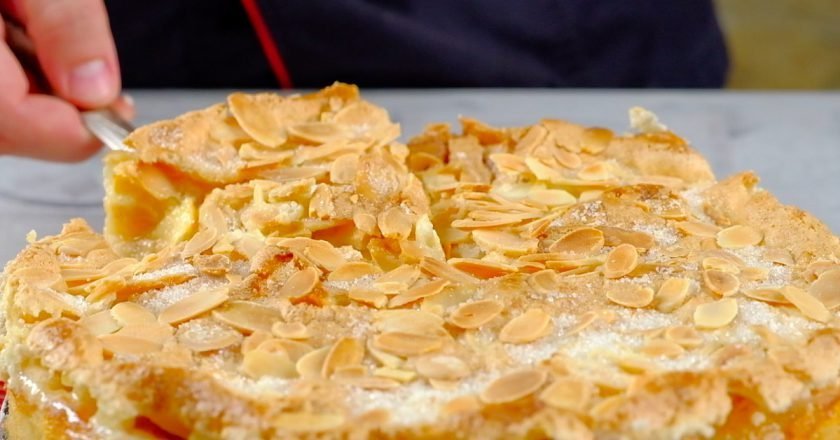 Песочный пирог степка-растрепка с вишневым джемом — пошаговый: рецепт с фото